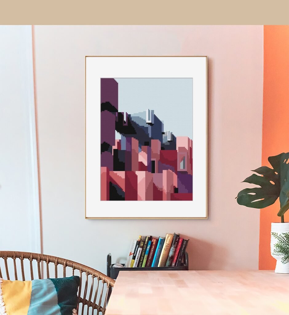 Architecture Cross Stitch Pattern La Muralla Roja 04 - Cheering Studio