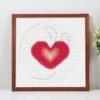 kissing couple love red heart cross stitch pattern